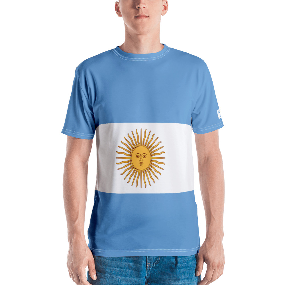 Argentina Flag Men's Tshirt Flag and Country