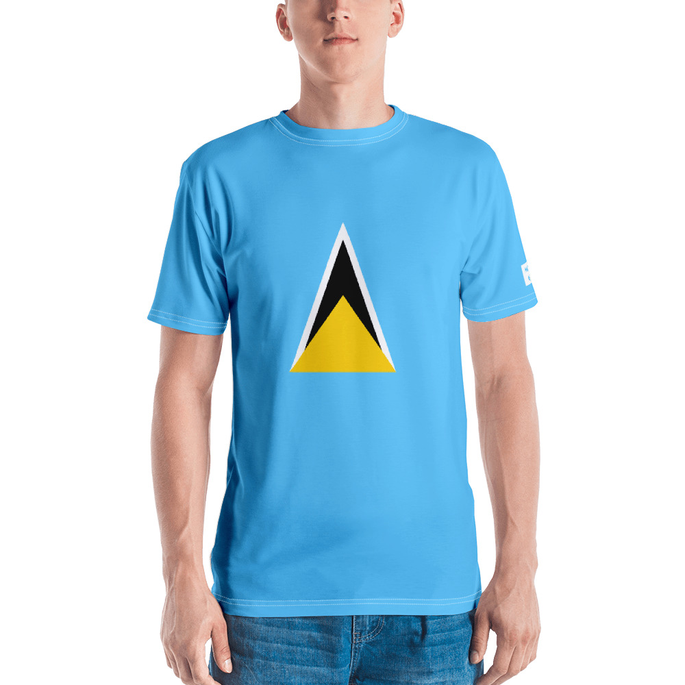 St. Lucia Flag Men's T-shirt - Flag and Country